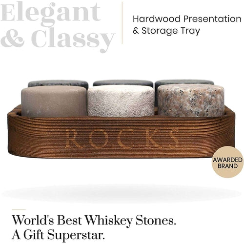The Original Rocks – Granite Whiskey Stones (Set of 6)