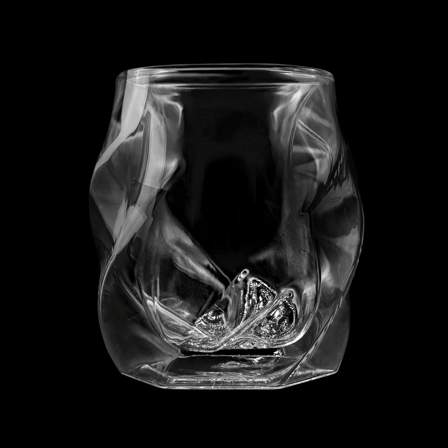 Aurora Crystal Whiskey Glass Set – 4 Double-Wall Tumblers