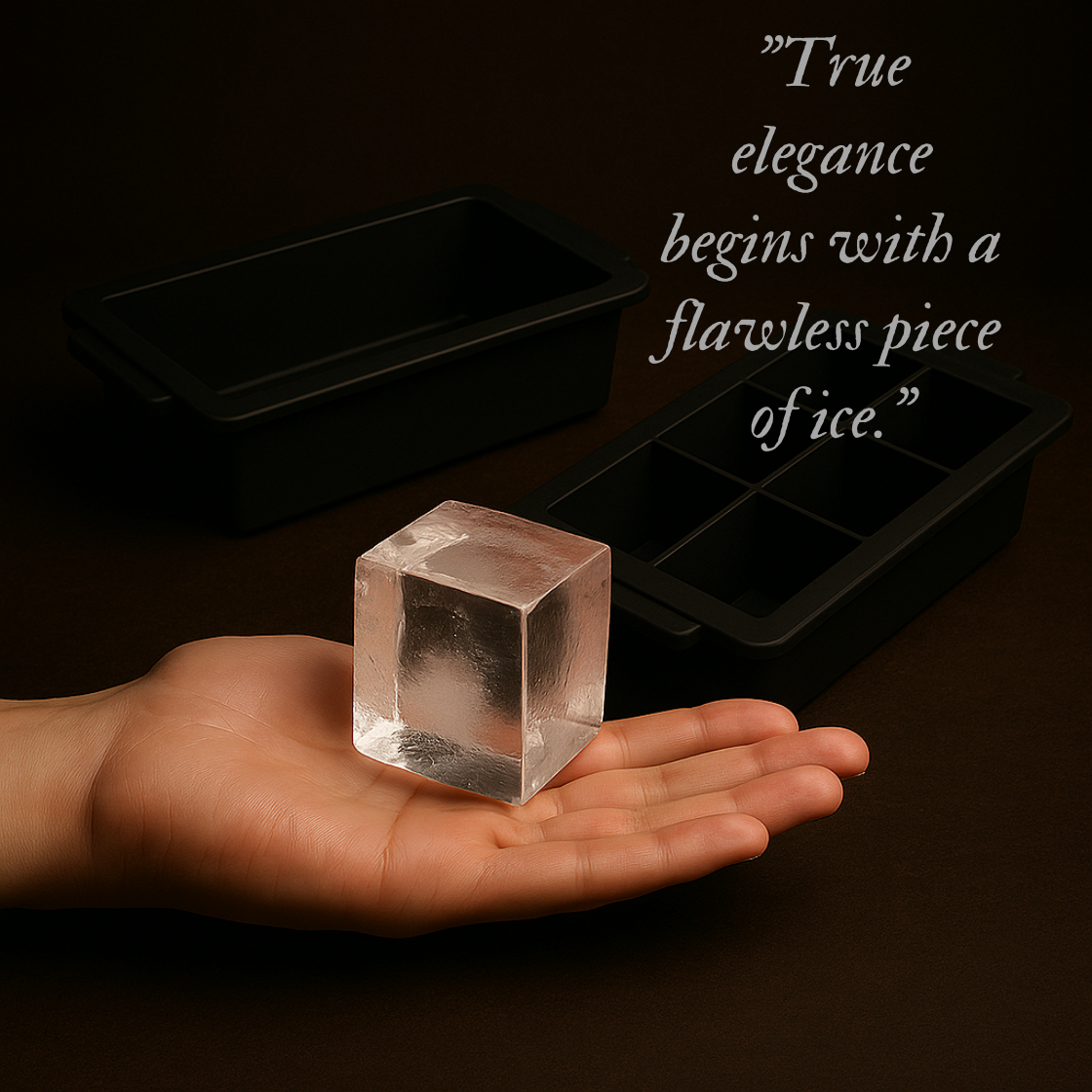 Clear Ice Cube Tray – 8 Large 2-Inch Cubes for Whiskey & Cocktails