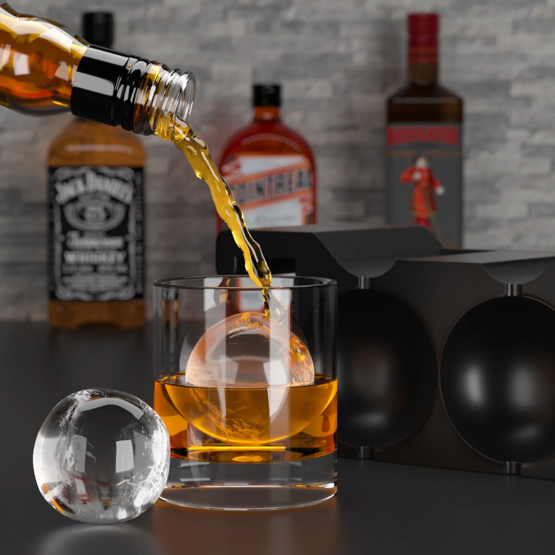 Premium Silicone Ice Ball Mold (2.5" Spheres)
