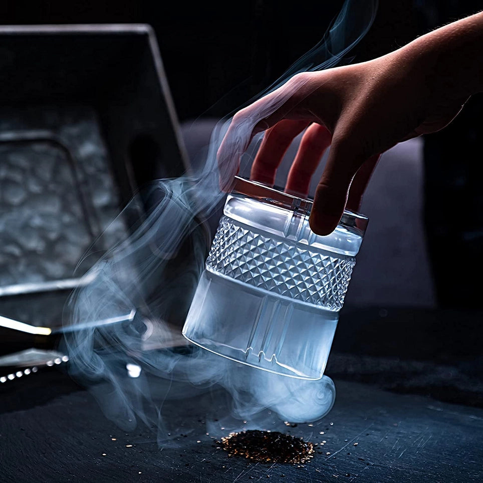 The Connoisseur's Set – Textured Whiskey Glass & Granite Stones Gift Box