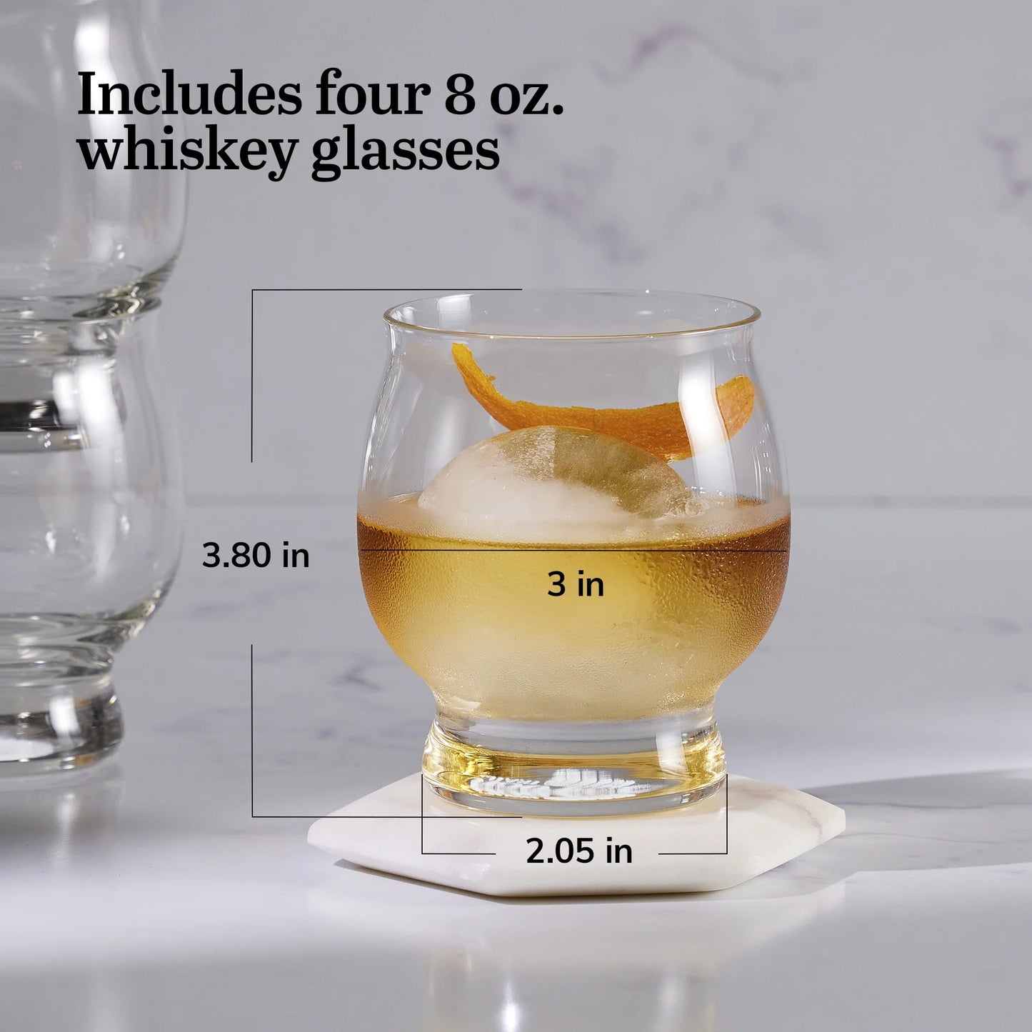 Libbey Signature Whiskey Glasses – 4-Piece Bourbon Trail Set