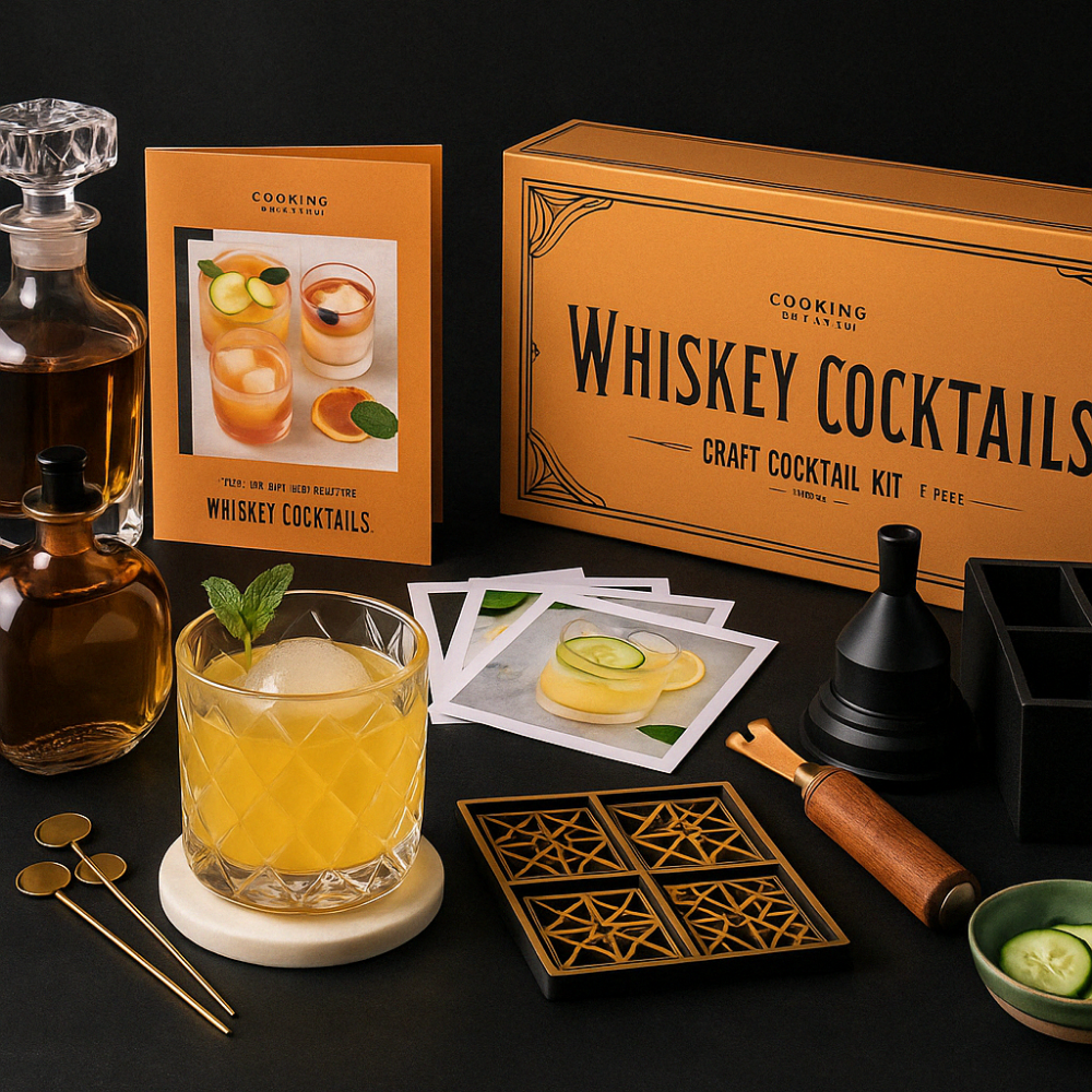 Whiskey Ice Shaper Set – Mold, Stamp & Tongs Kit
