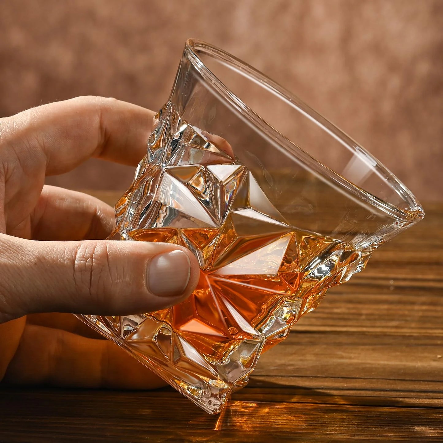 The Highlander – Whiskey Glass Duo (Ice-Cut Design)