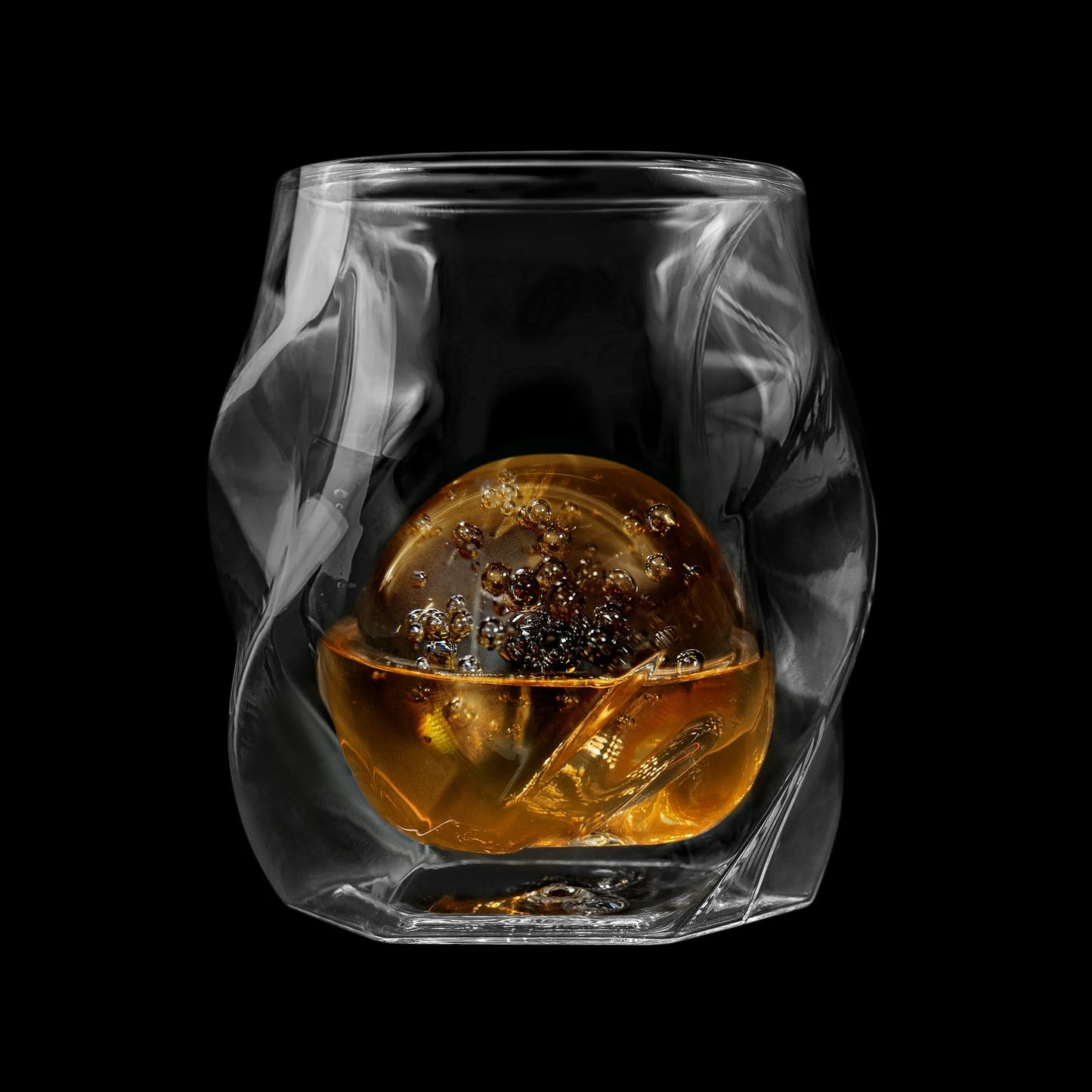 Aurora Crystal Whiskey Glass Set – 4 Double-Wall Tumblers