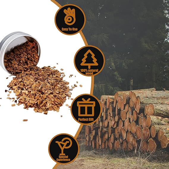 8-Flavored Smoker Wood Chips Gift Box for Whiskey & Cocktails