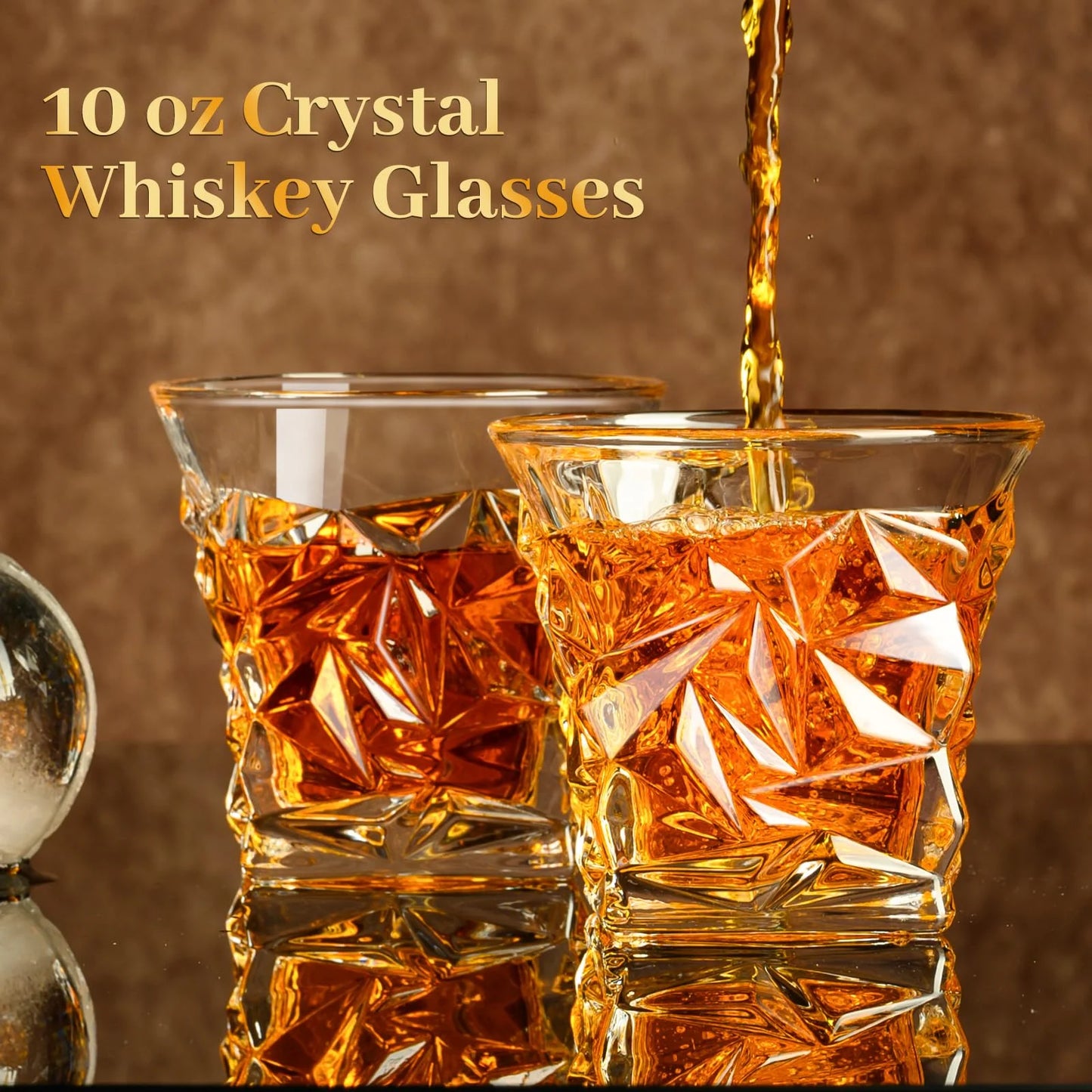 The Highlander – Whiskey Glass Duo (Ice-Cut Design)