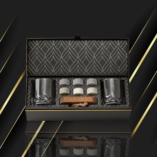 The Connoisseur's Set – Whiskey Glasses & Granite Stones