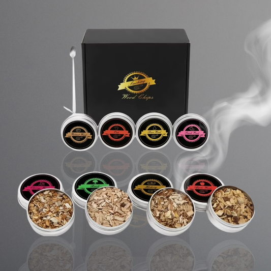 8-Flavored Smoker Wood Chips Gift Box for Whiskey & Cocktails