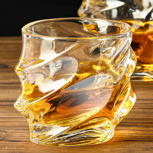 Wave-Form Whiskey Glass Duo (Set of 2)