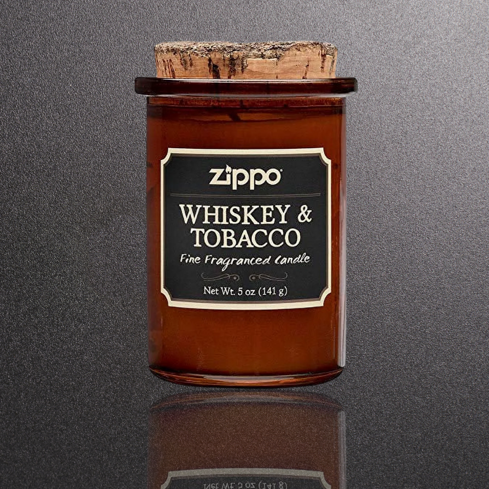Zippo Spirit Candle – Whiskey & Tobacco Scent (5 oz)