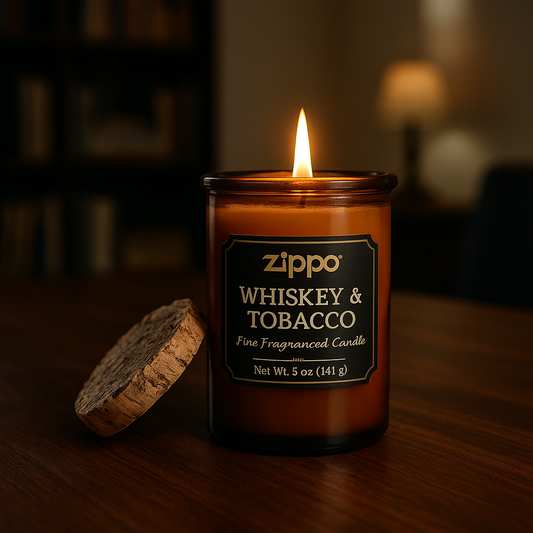 Zippo Spirit Candle – Whiskey & Tobacco Scent (5 oz)