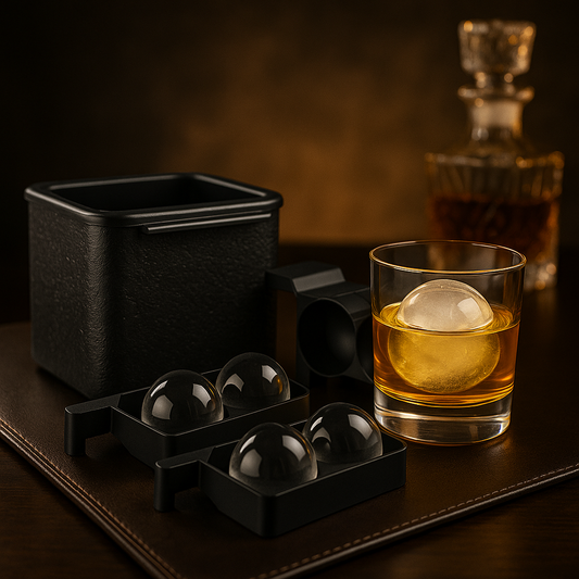 Clear Ice Ball Maker – 2.5” Sphere Mold Set for Crystal-Clear Whiskey Ice