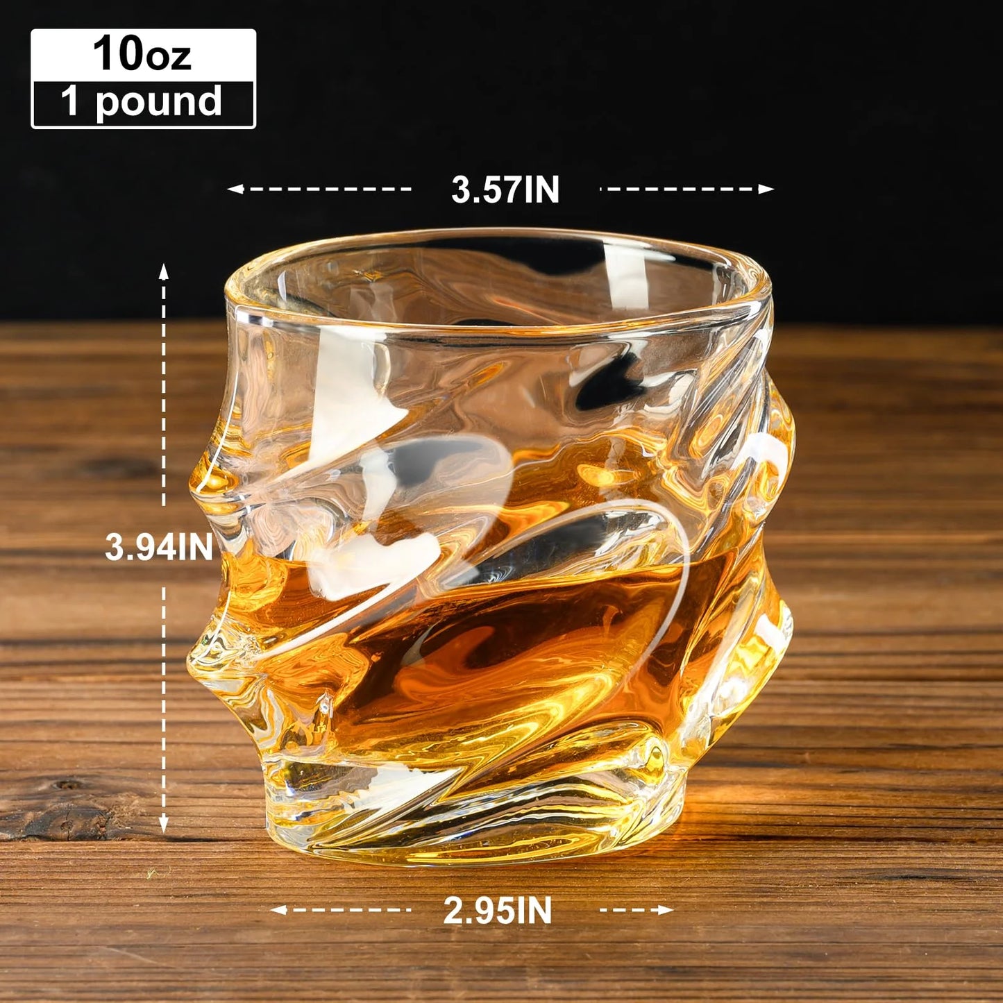 Wave-Form Whiskey Glass Duo (Set of 2)