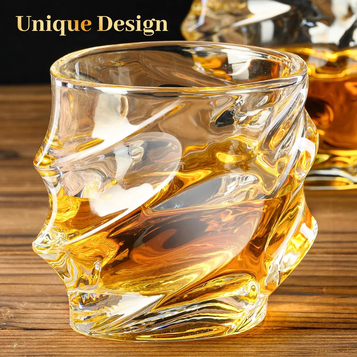 Wave-Form Whiskey Glass Duo (Set of 2)