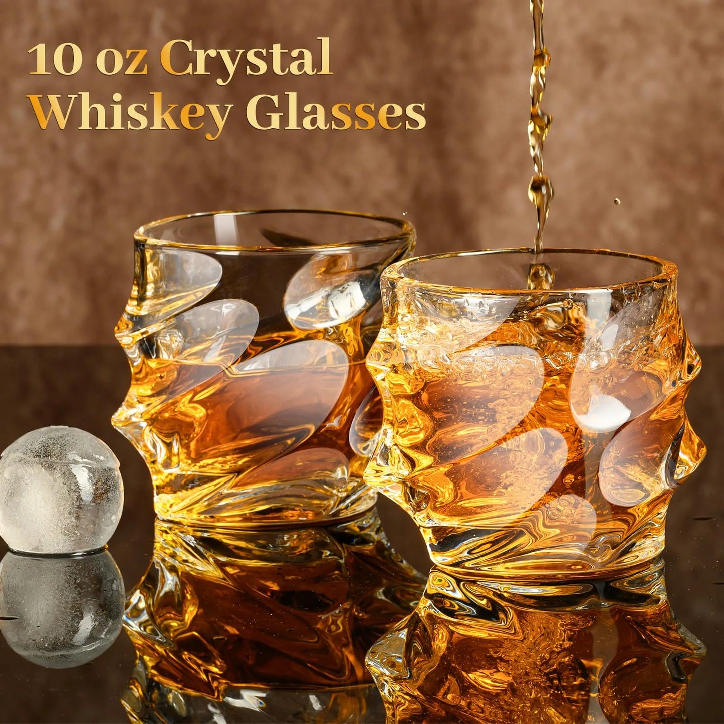 Wave-Form Whiskey Glass Duo (Set of 2)